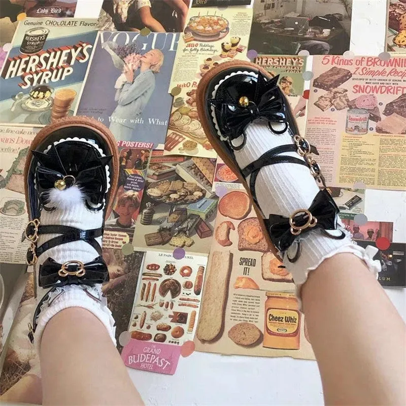 LOLITA CUTE BOW JK LEATHER SHOES UB2633