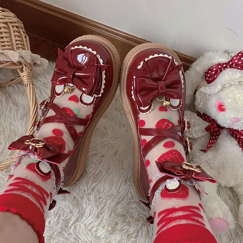 LOLITA CUTE BOW JK LEATHER SHOES UB2633