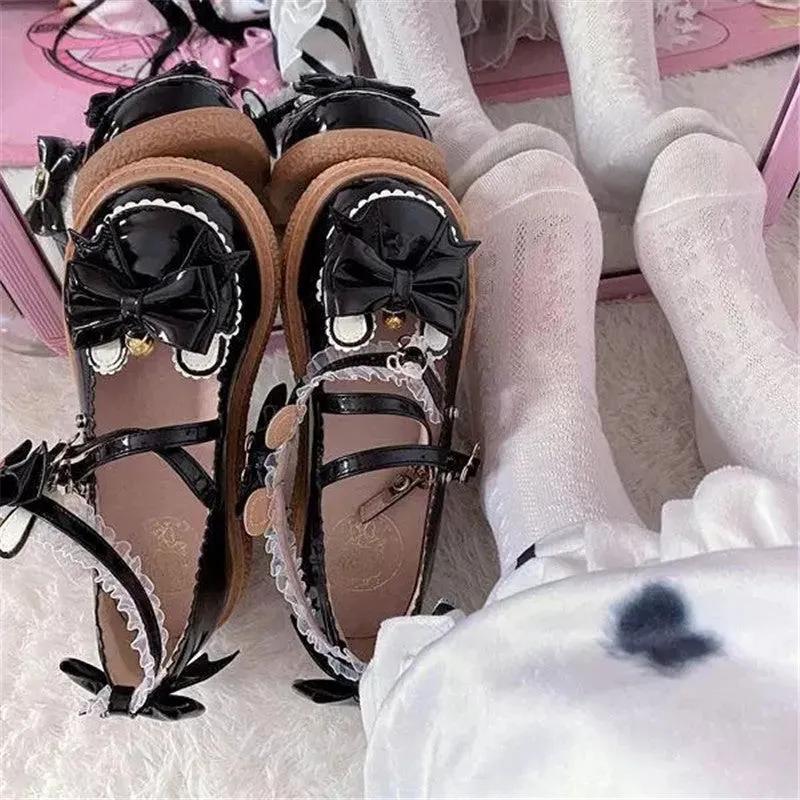 LOLITA CUTE BOW JK LEATHER SHOES UB2633