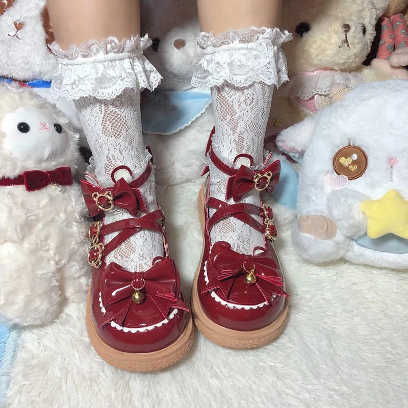 LOLITA CUTE BOW JK LEATHER SHOES UB2633
