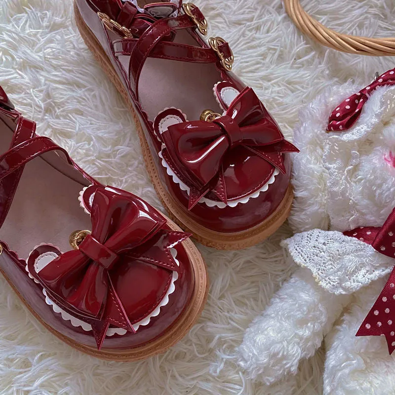 LOLITA CUTE BOW JK LEATHER SHOES UB2633