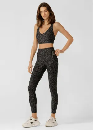 Lorna Jane Amy Phone Pocket Tech Ankle Biter Leggings - Incognito Animal Print