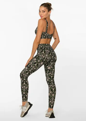 Lorna Jane Botanical Pocket Full Length Leggings - Collegiate Floral Print