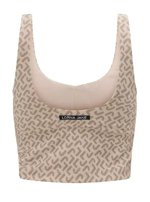 Lorna Jane Monogrammatic Rib Bra Tank Combo - Monogrammatic Print