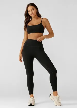 Lorna Jane Refine No Ride Ankle Biter Leggings - Black Monogram Print