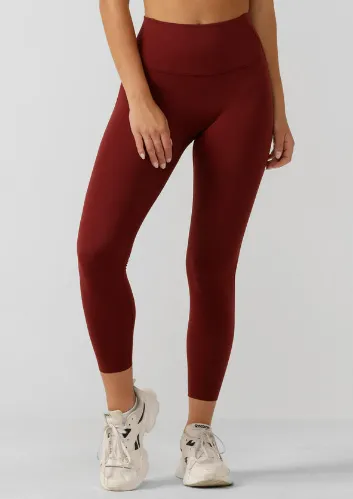 Lorna Jane Supreme Comfort Aloe No Ride Pocket Ankle Biter Leggings - Sepia