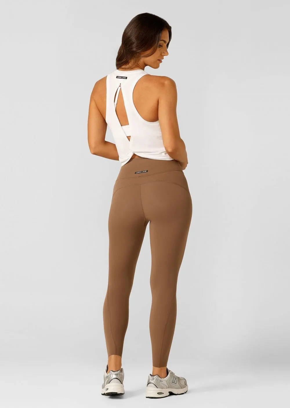 Lorna Jane Supreme Comfort No Chafe Aloe Pocket Full Length Leggings - Dark Cedar