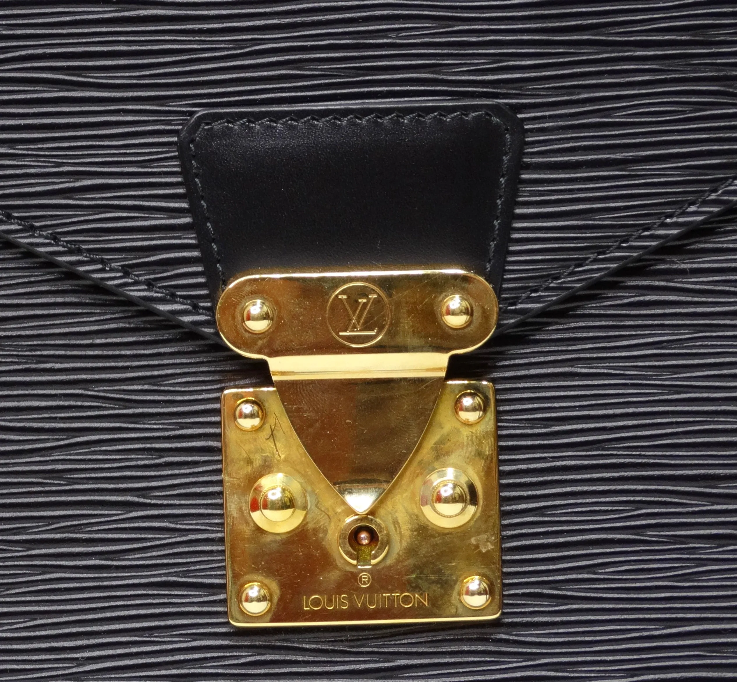 Louis Vuitton Black Epi Leather Briefcase