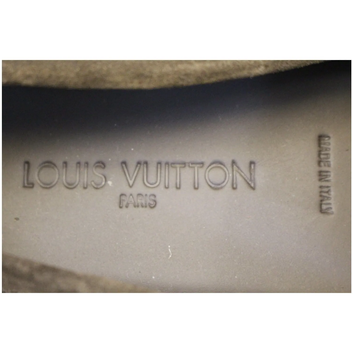 LOUIS VUITTON Embossed Suede Leather Moccasin Dark Brown Size 12 - 20% OFF