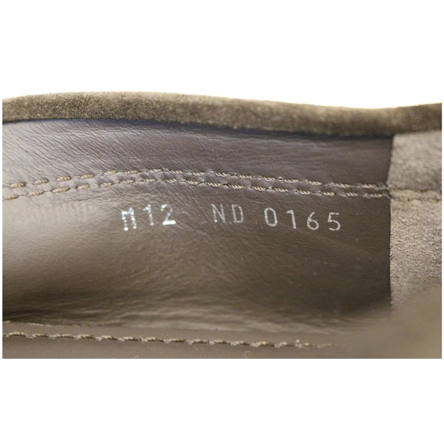 LOUIS VUITTON Embossed Suede Leather Moccasin Dark Brown Size 12 - 20% OFF