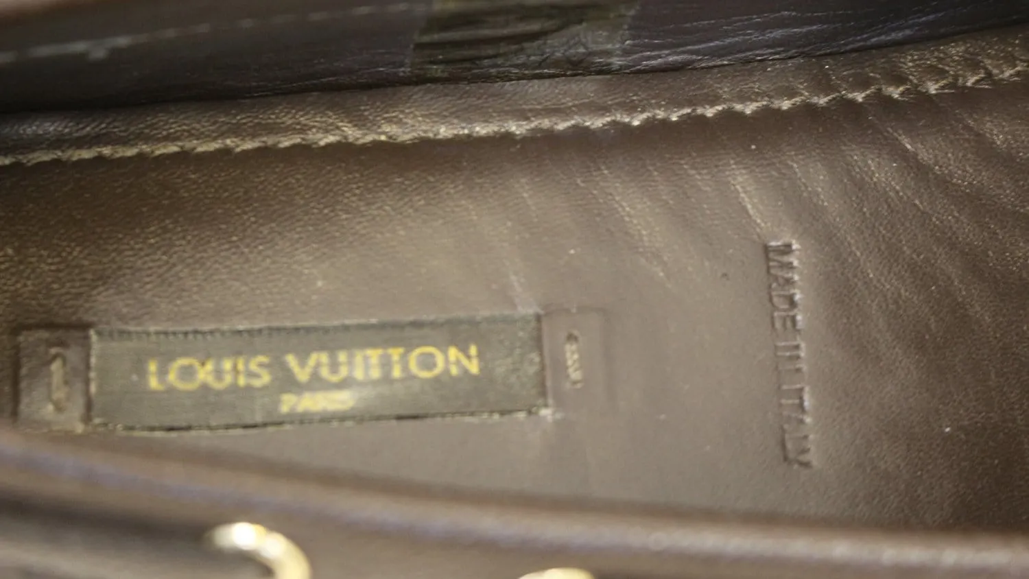 LOUIS VUITTON Gloria Flat Loafers Monogram Embossed Size 37