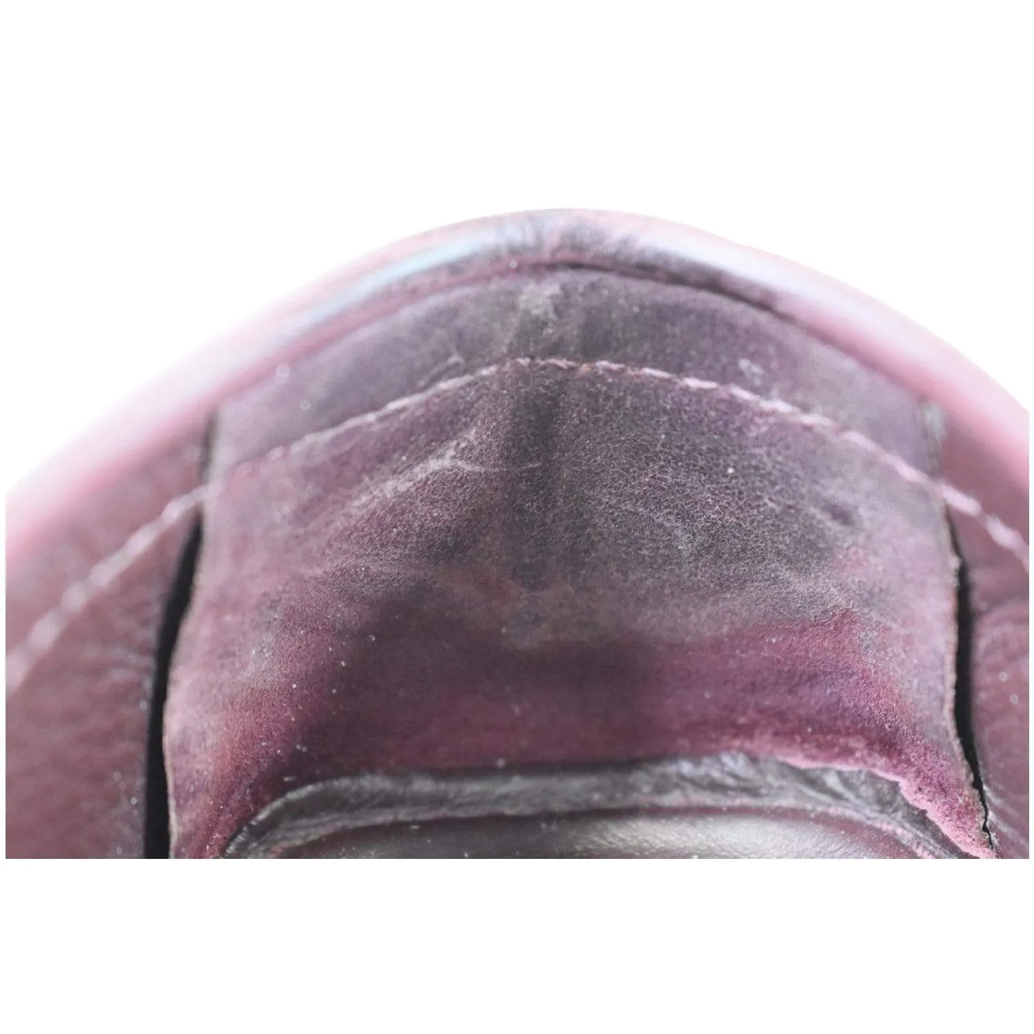 LOUIS VUITTON Hockenheim Moccasin Leather Loafers Burgundy US 10 - 15% OFF