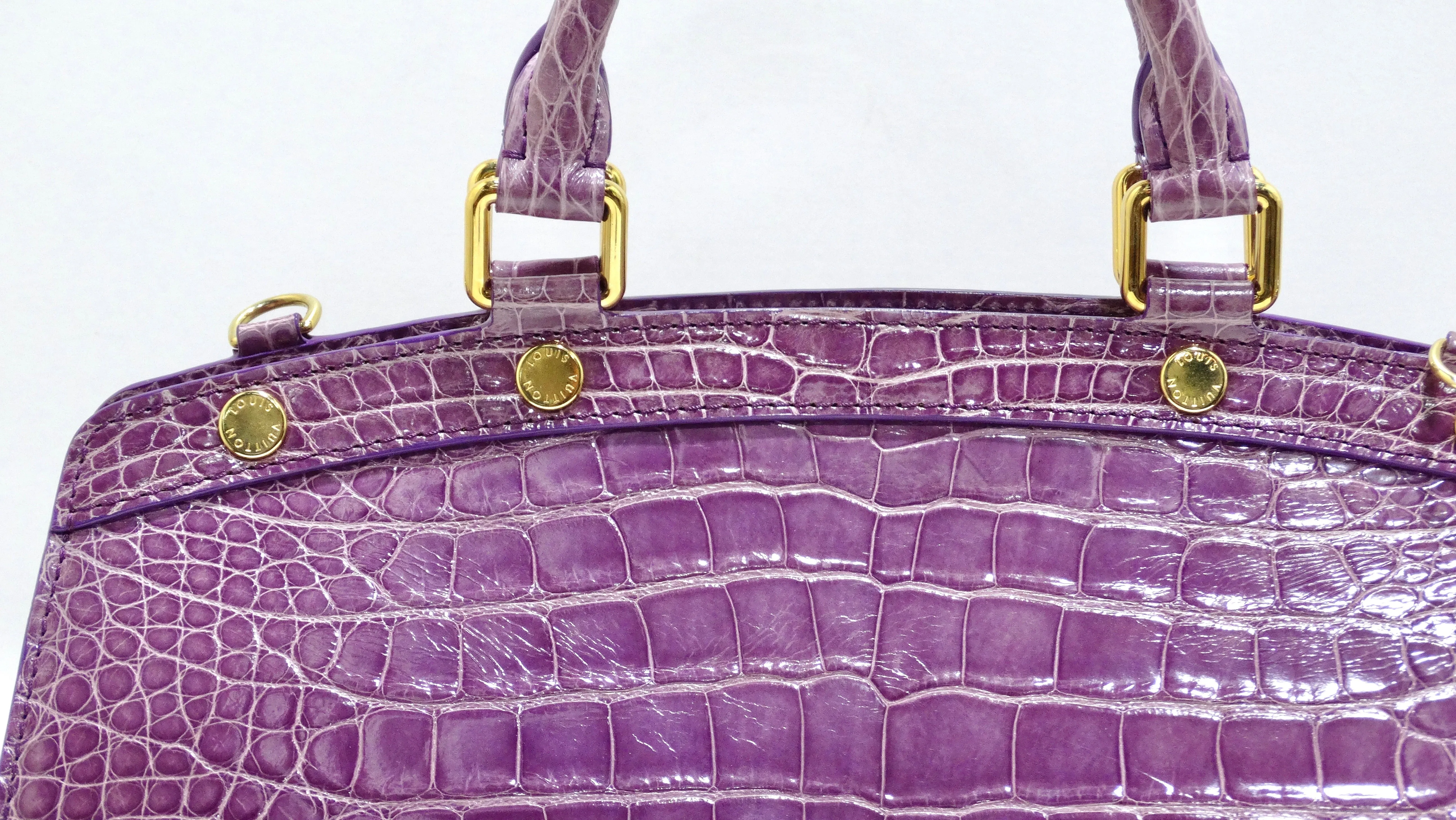 Louis Vuitton Purple Exotic Crocodile Brea Handbag