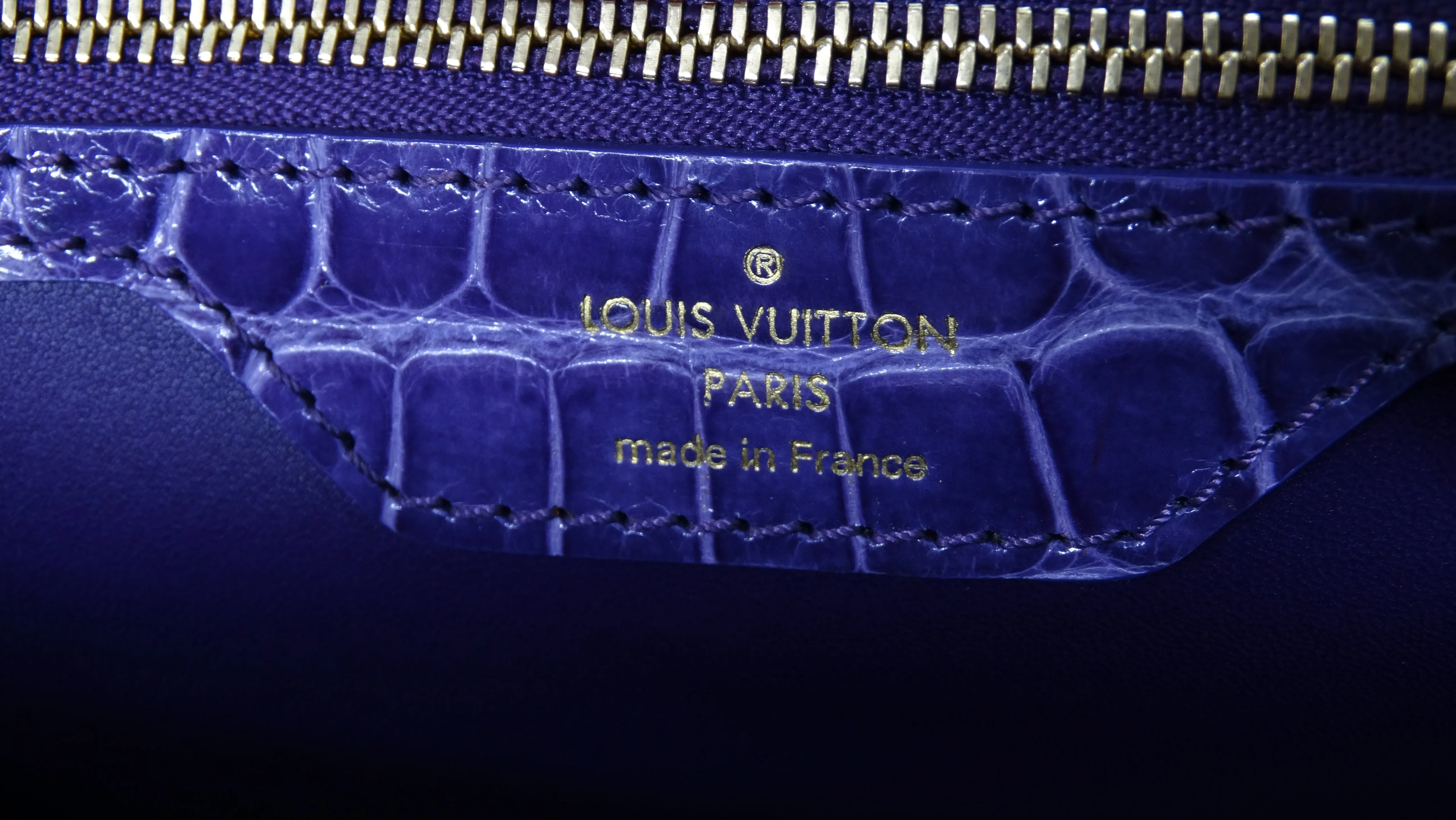 Louis Vuitton Purple Exotic Crocodile Brea Handbag