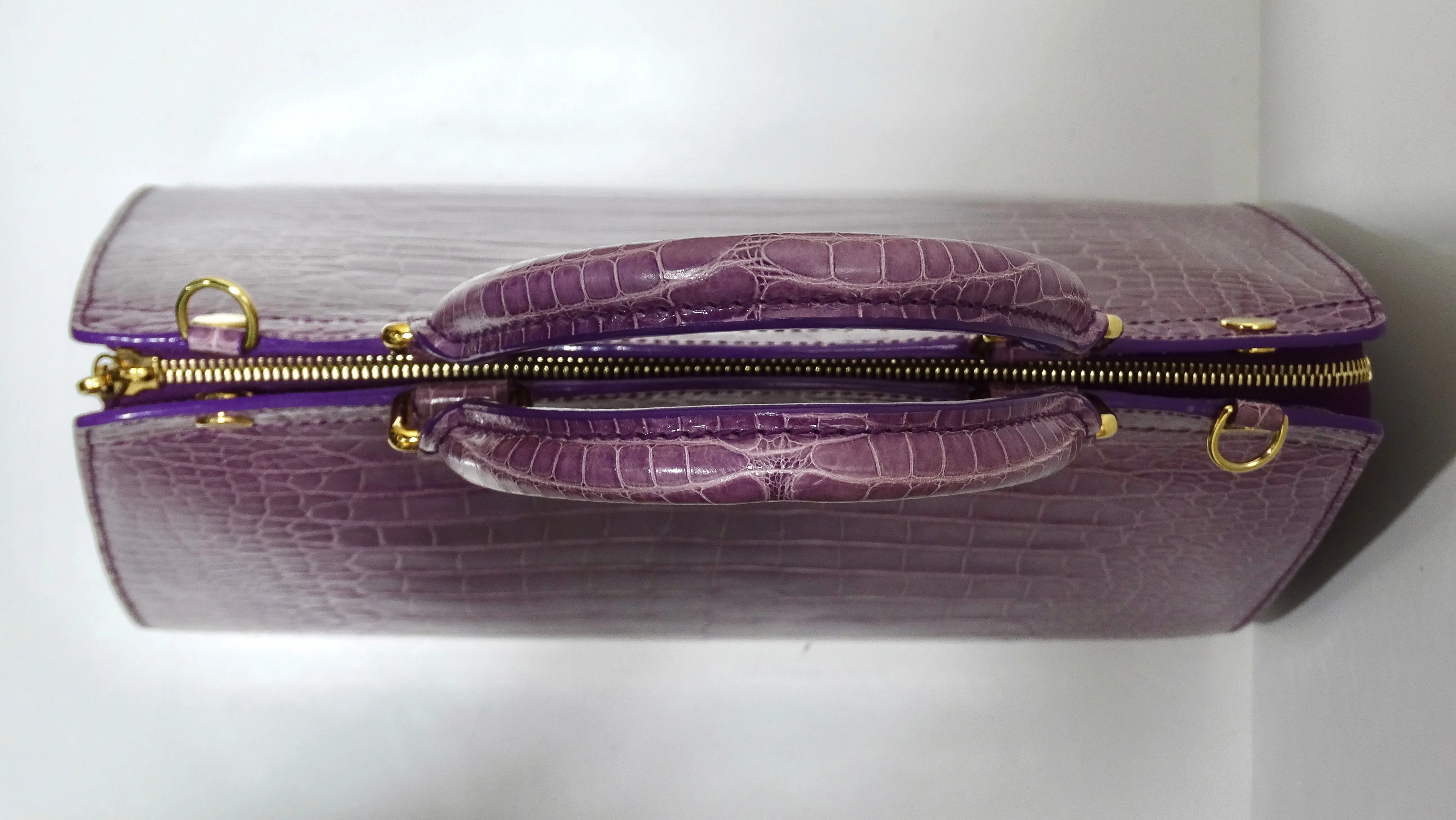 Louis Vuitton Purple Exotic Crocodile Brea Handbag
