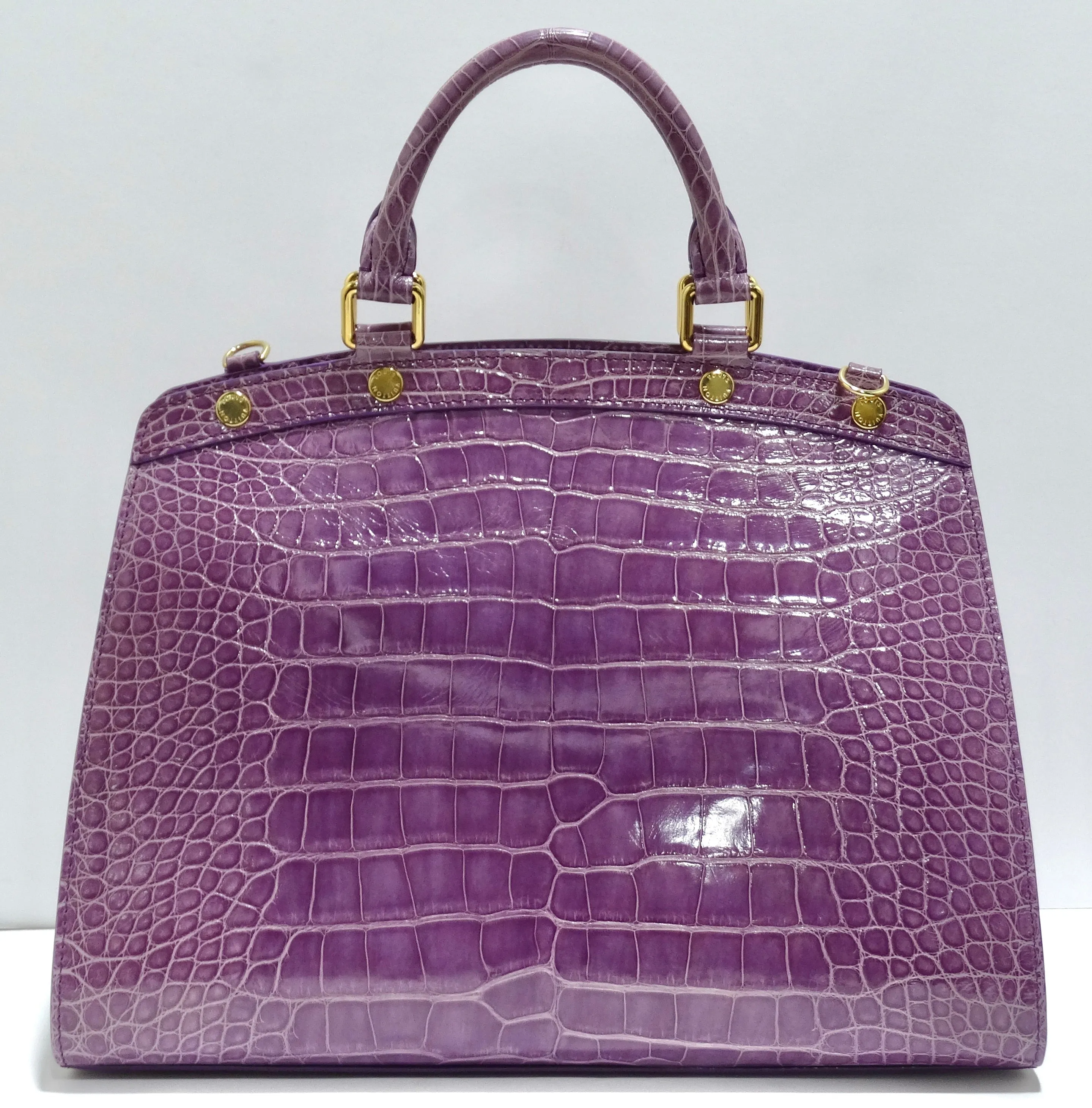 Louis Vuitton Purple Exotic Crocodile Brea Handbag