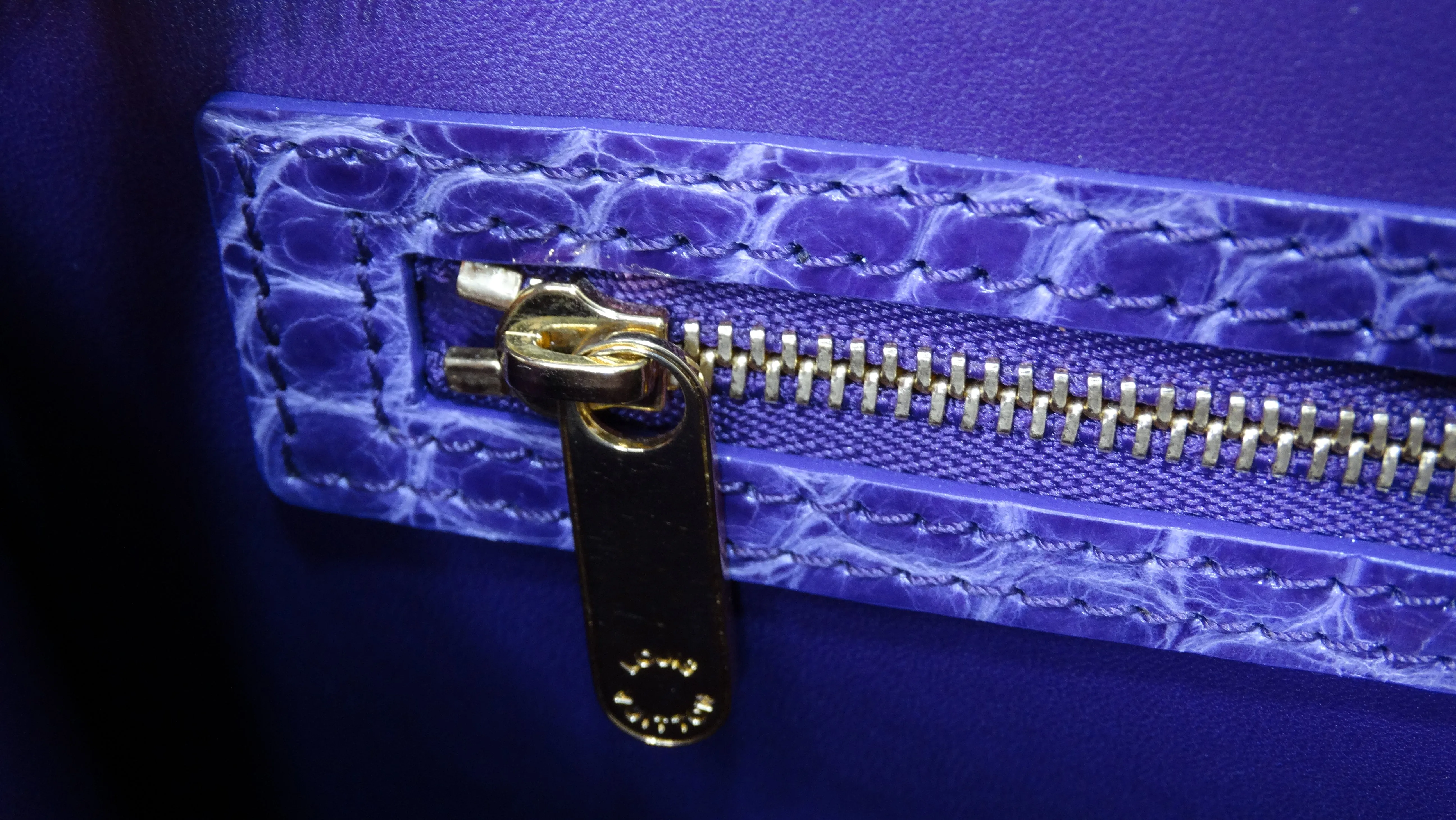 Louis Vuitton Purple Exotic Crocodile Brea Handbag