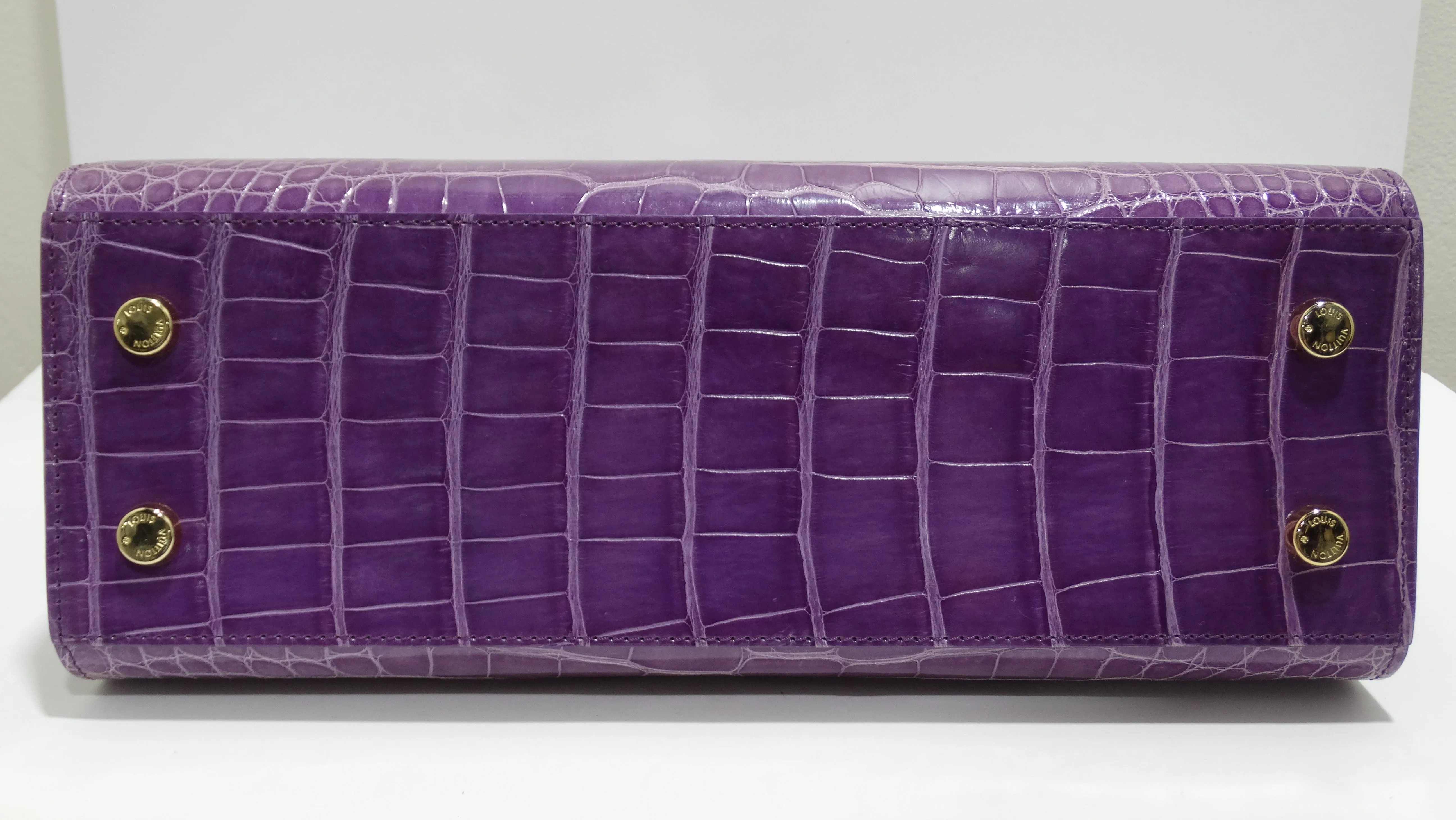 Louis Vuitton Purple Exotic Crocodile Brea Handbag