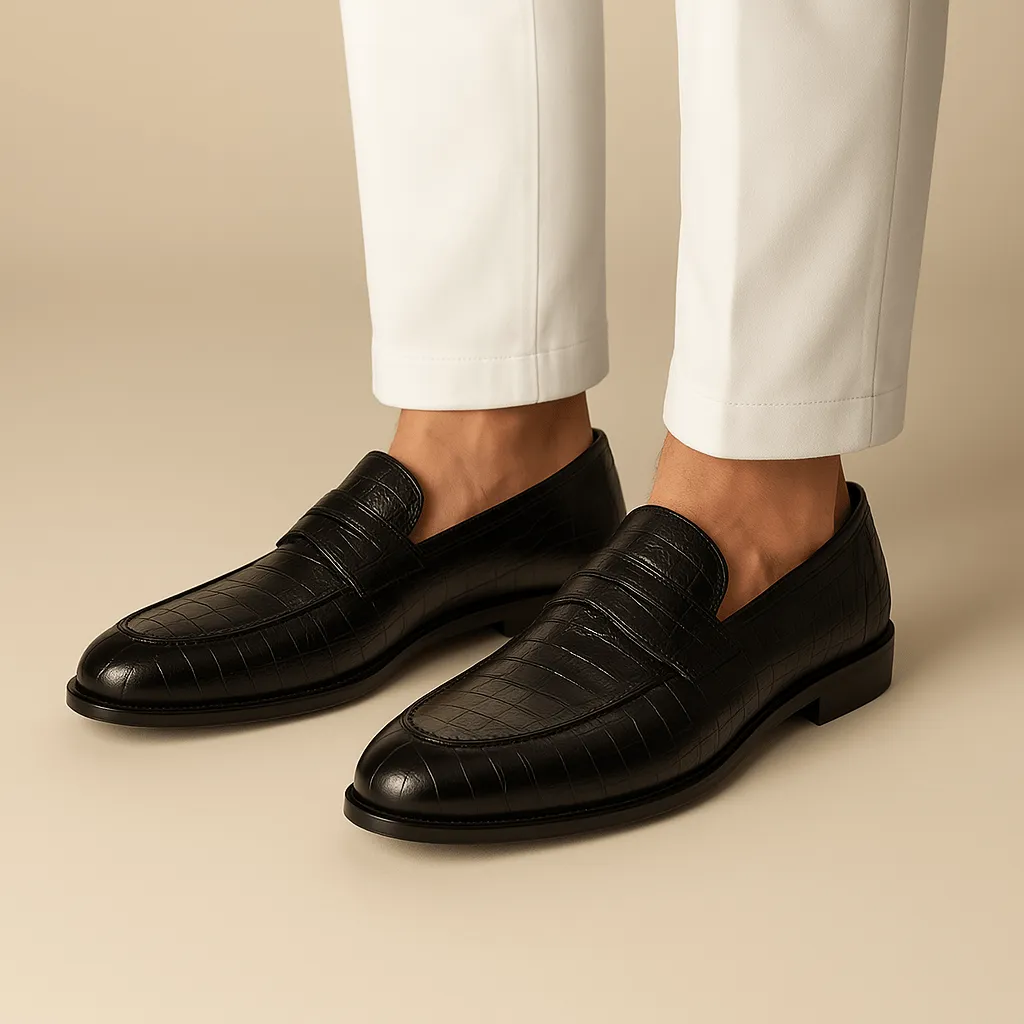 LumiNovi | The Croc Penny Loafers