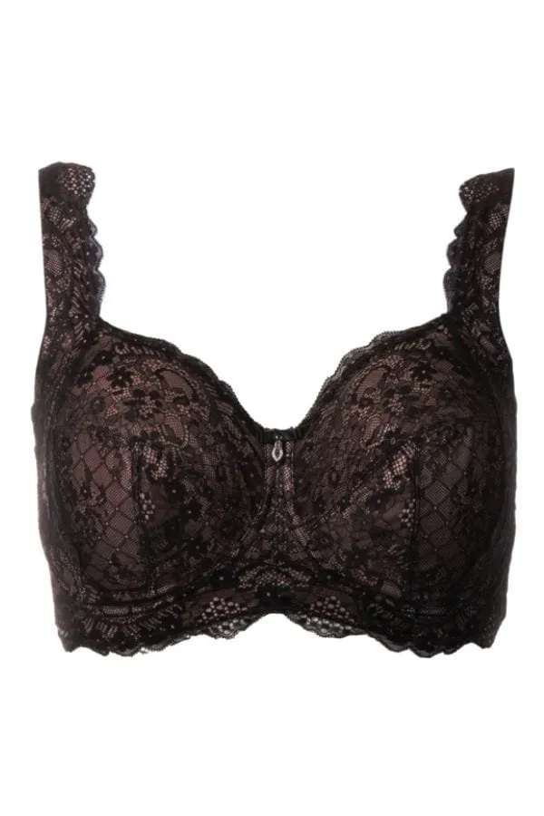 Luxe Lace Wireless Bra - Black Hue