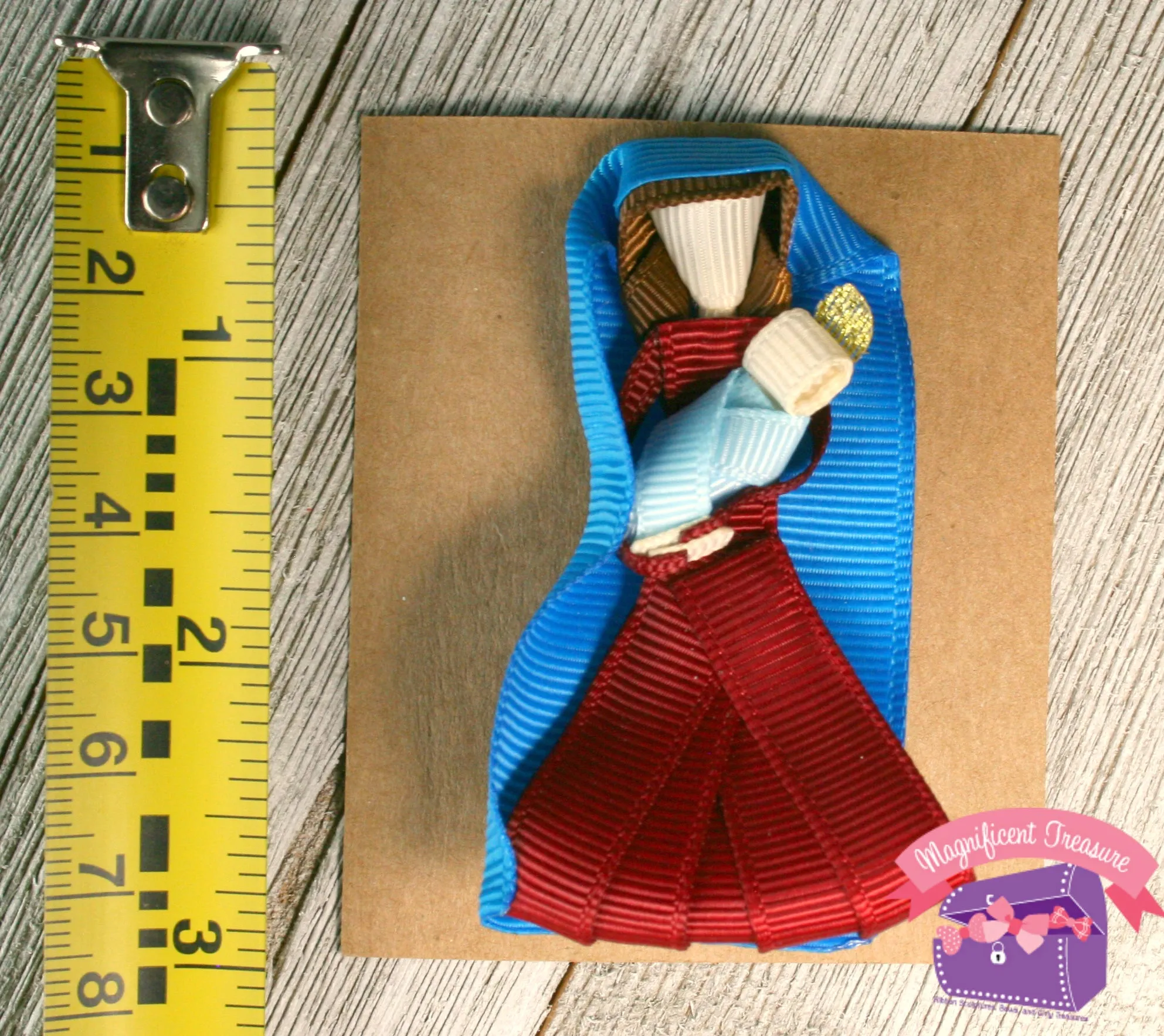 Mary and Baby Jesus Ribbon Sculpture