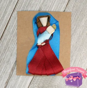 Mary and Baby Jesus Ribbon Sculpture