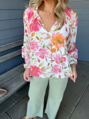 Mary Floral Blouse