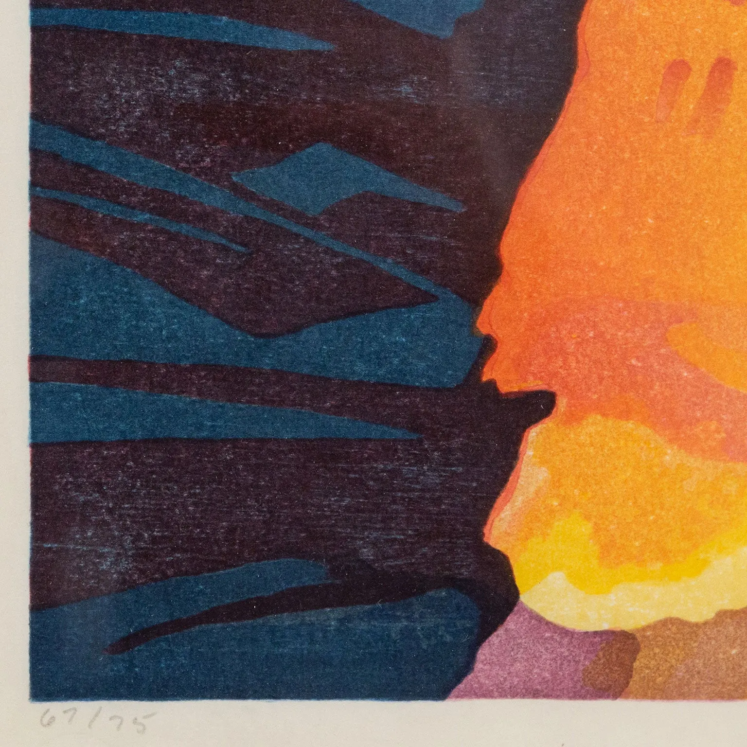 MARY PRATT "REFLECTION OF ORANGES" COLOR WOODCUT, 1996
