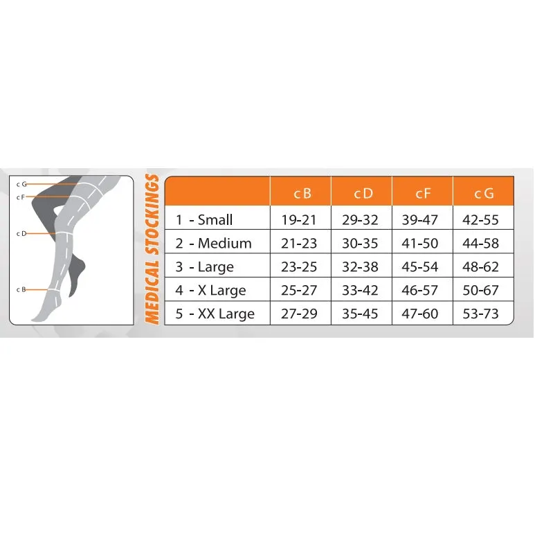 Medical Compression Stockings - Knee High - 20 -30mmHG - Open Toe