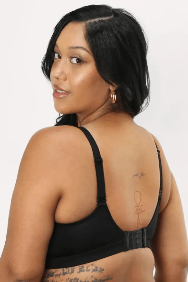 Medium Impact Wireless Sports Bra - Black