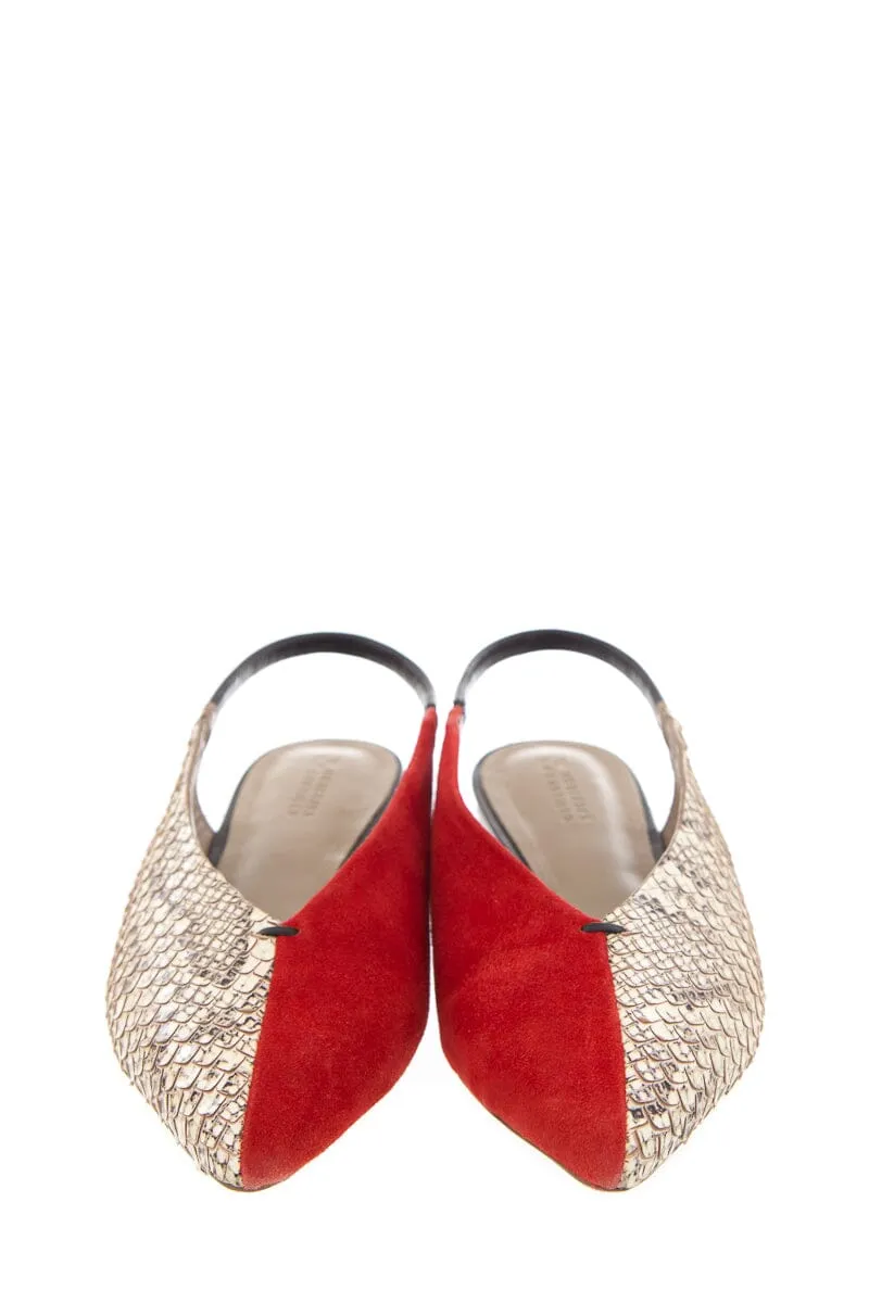 Mercedes Castillo Black & Cream Flats SZ 39.5