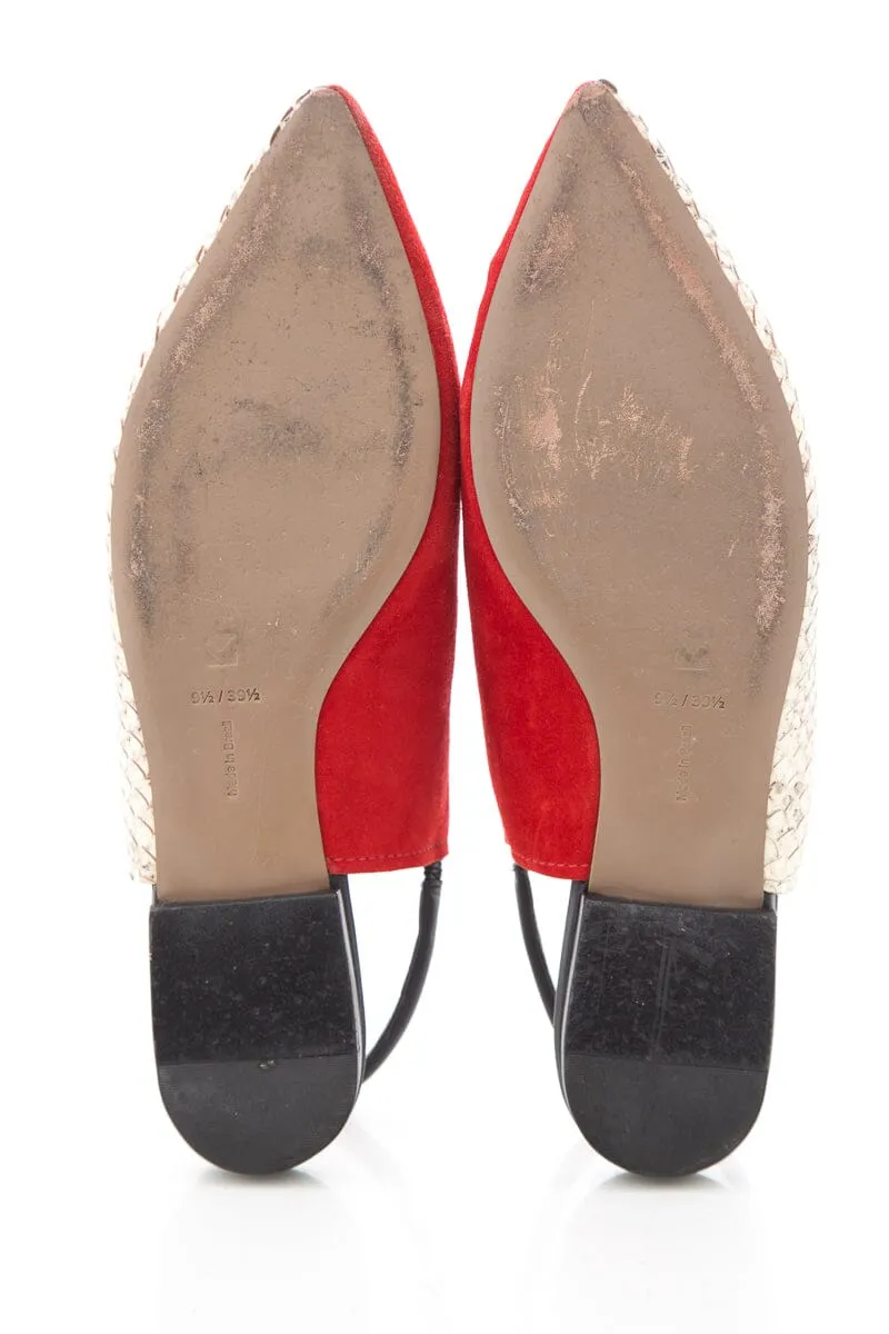 Mercedes Castillo Black & Cream Flats SZ 39.5