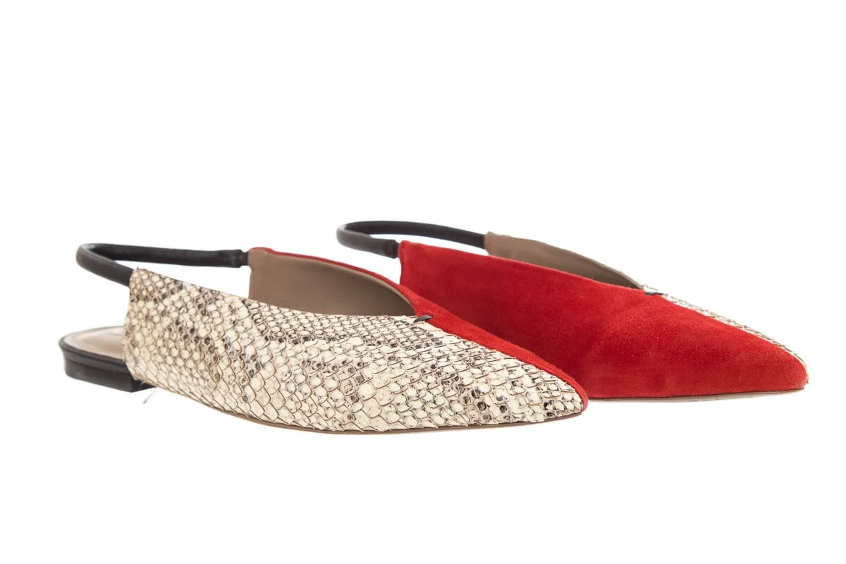 Mercedes Castillo Black & Cream Flats SZ 39.5