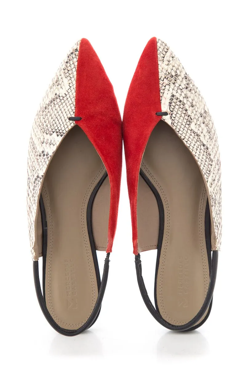Mercedes Castillo Black & Cream Flats SZ 39.5