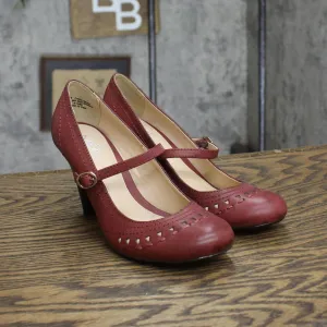 Mia Girl Womens Vintage Strap High Heels 16740e428dadd4 Red 6M