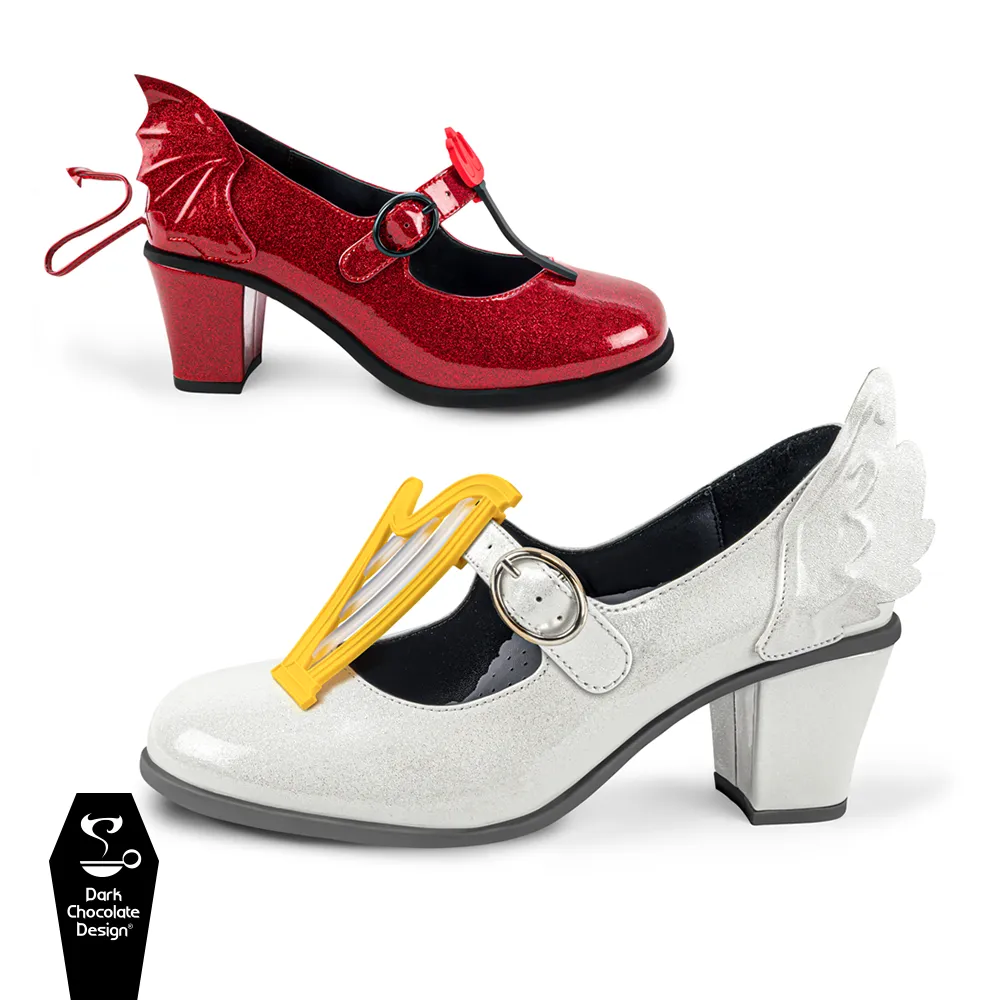 Mid Heels ~ Angel & Demon Sz 41 & 42 ONLY