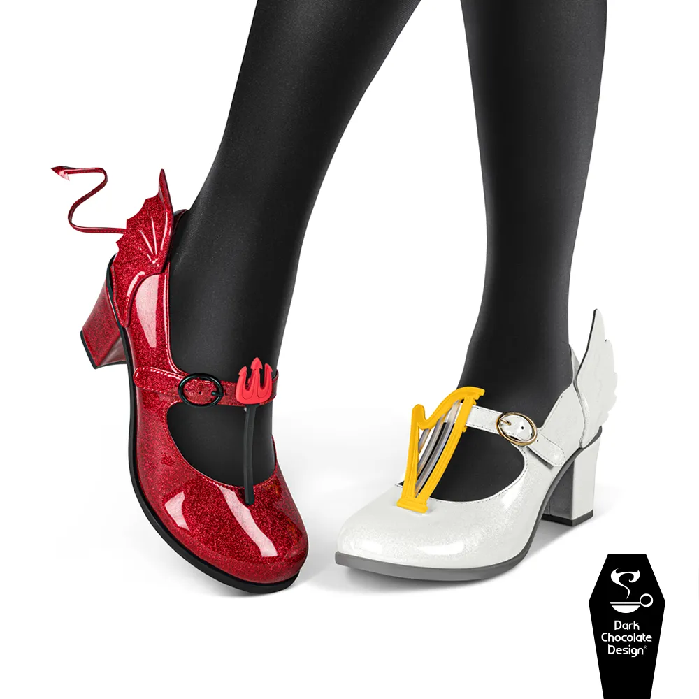 Mid Heels ~ Angel & Demon Sz 41 & 42 ONLY
