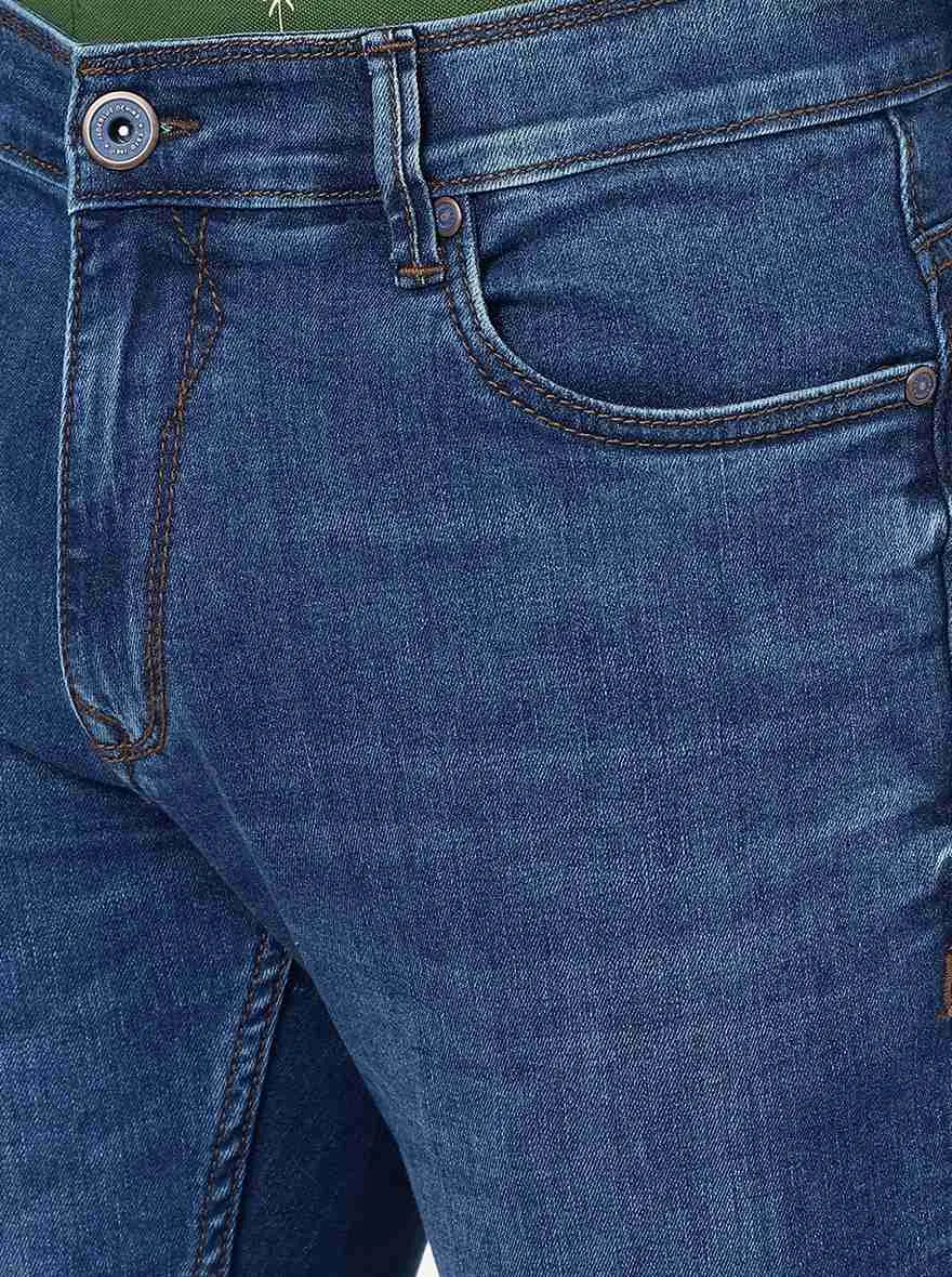 Mid Night Blue Washed Slim Fit Jeans | JadeBlue