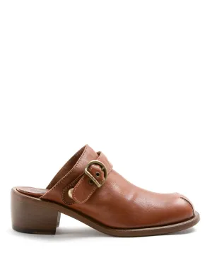 MINT Brown Leather Clogs