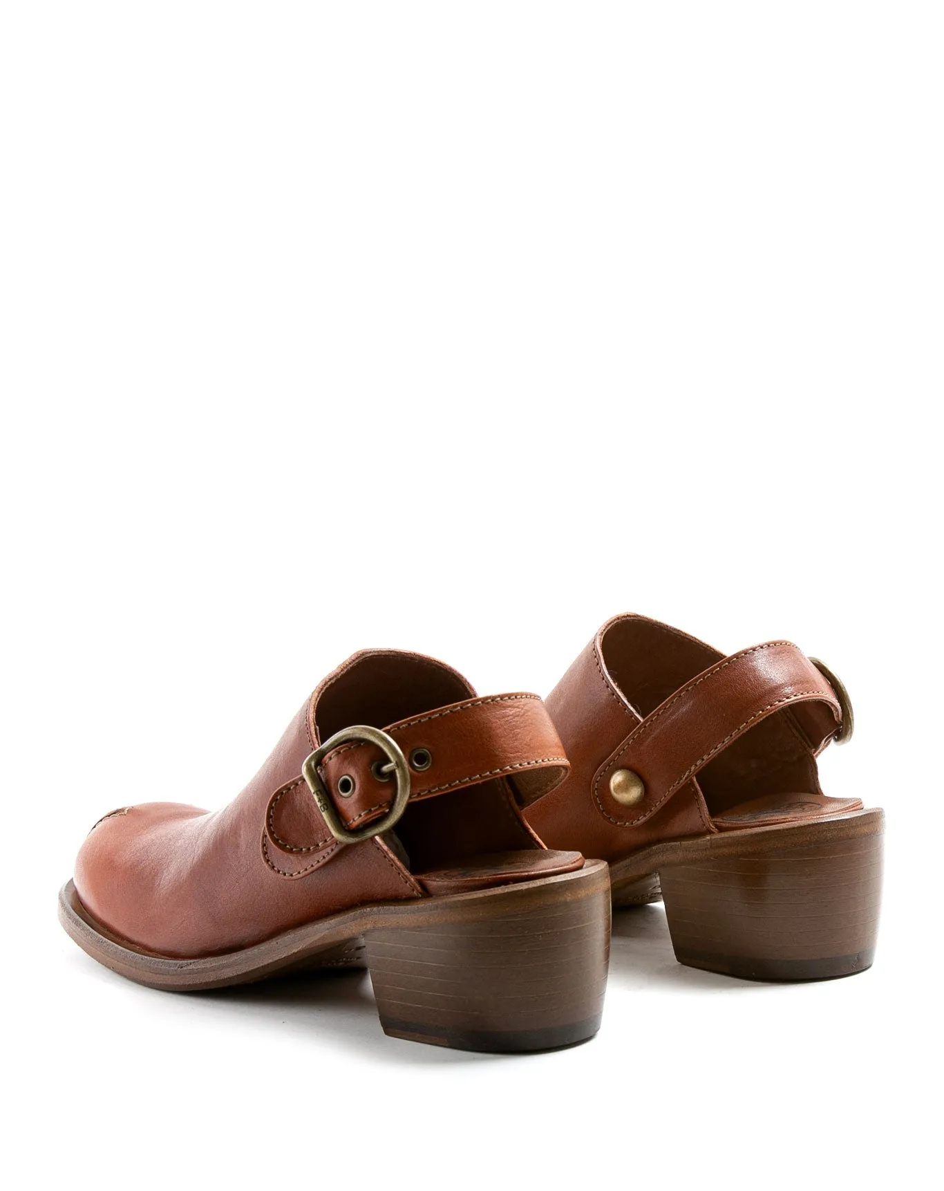 MINT Brown Leather Clogs