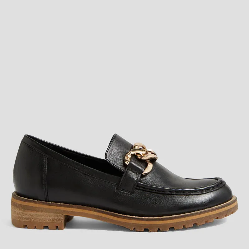 MISIMA W - BLACK-NATURAL HEEL LEATHER