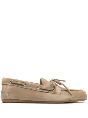 Miu Miu logo-embossed suede loafers