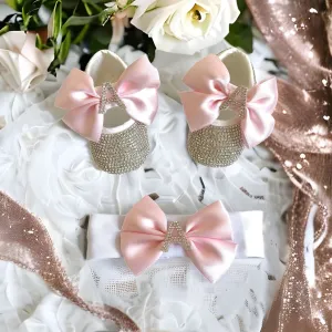 Monogram Baby Shoes and Headband Set