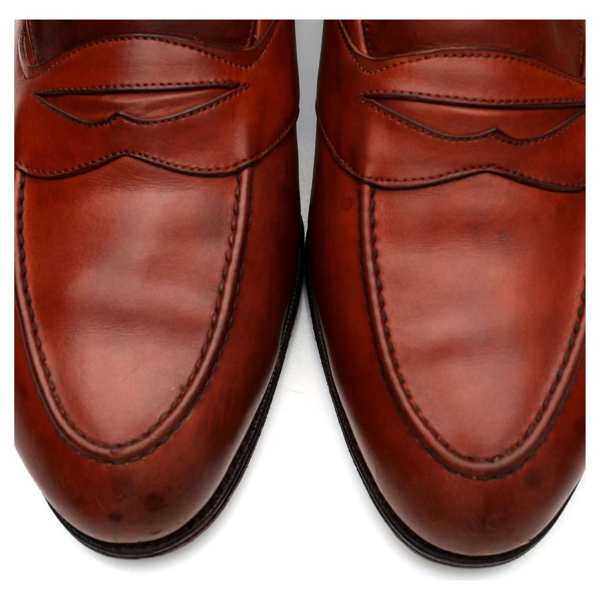 'Montpellier' Tan Brown Leather Loafers UK 7.5 F