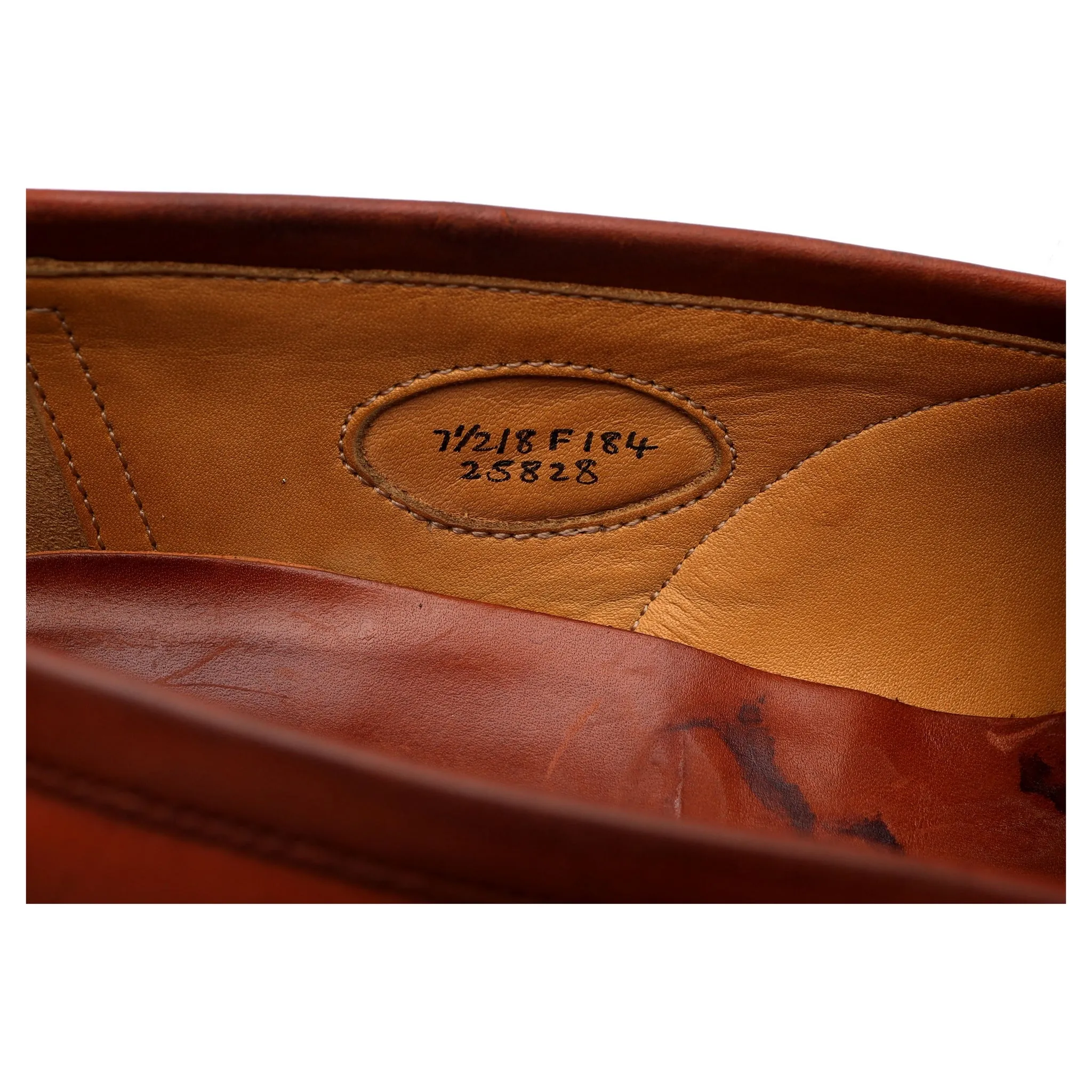'Montpellier' Tan Brown Leather Loafers UK 7.5 F