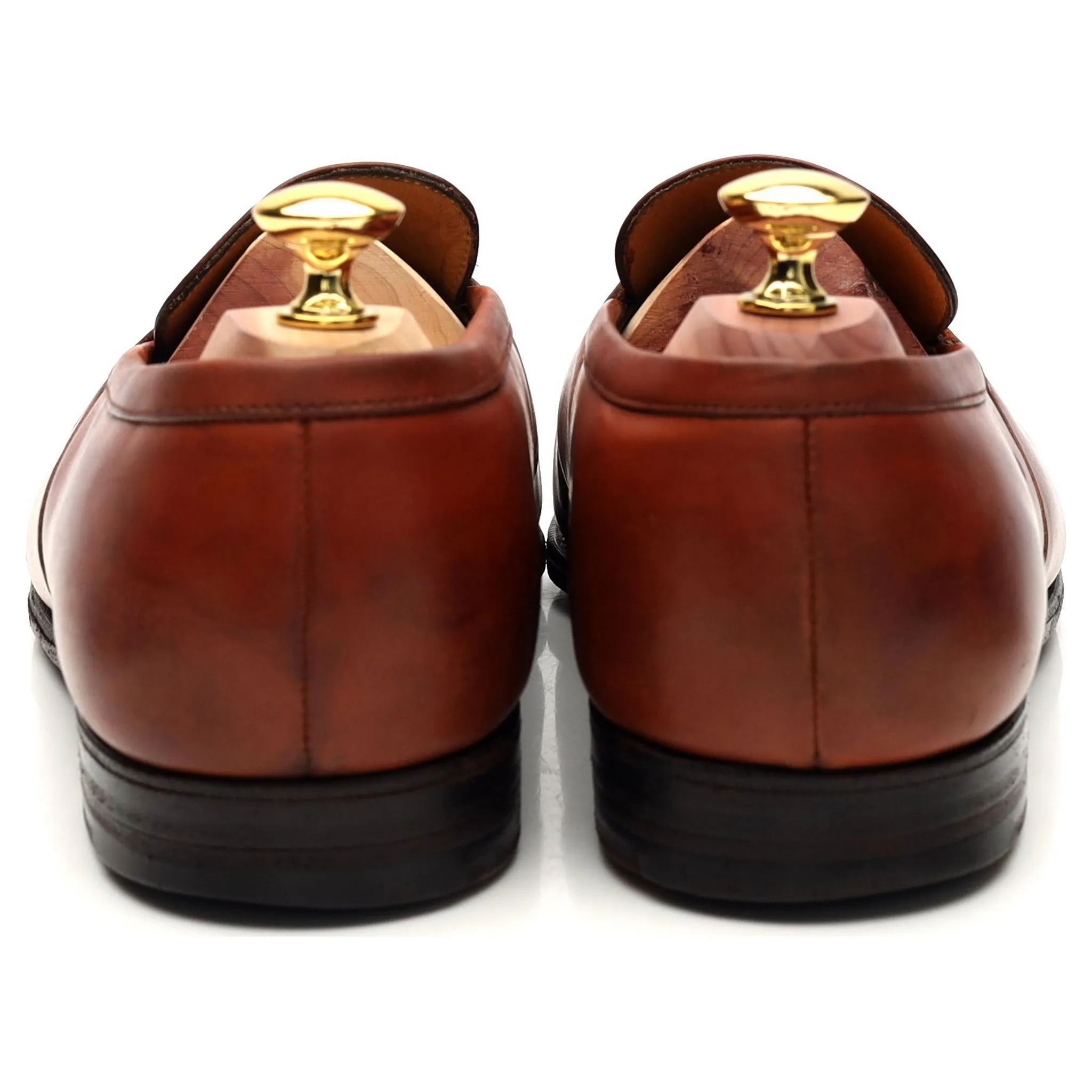 'Montpellier' Tan Brown Leather Loafers UK 7.5 F