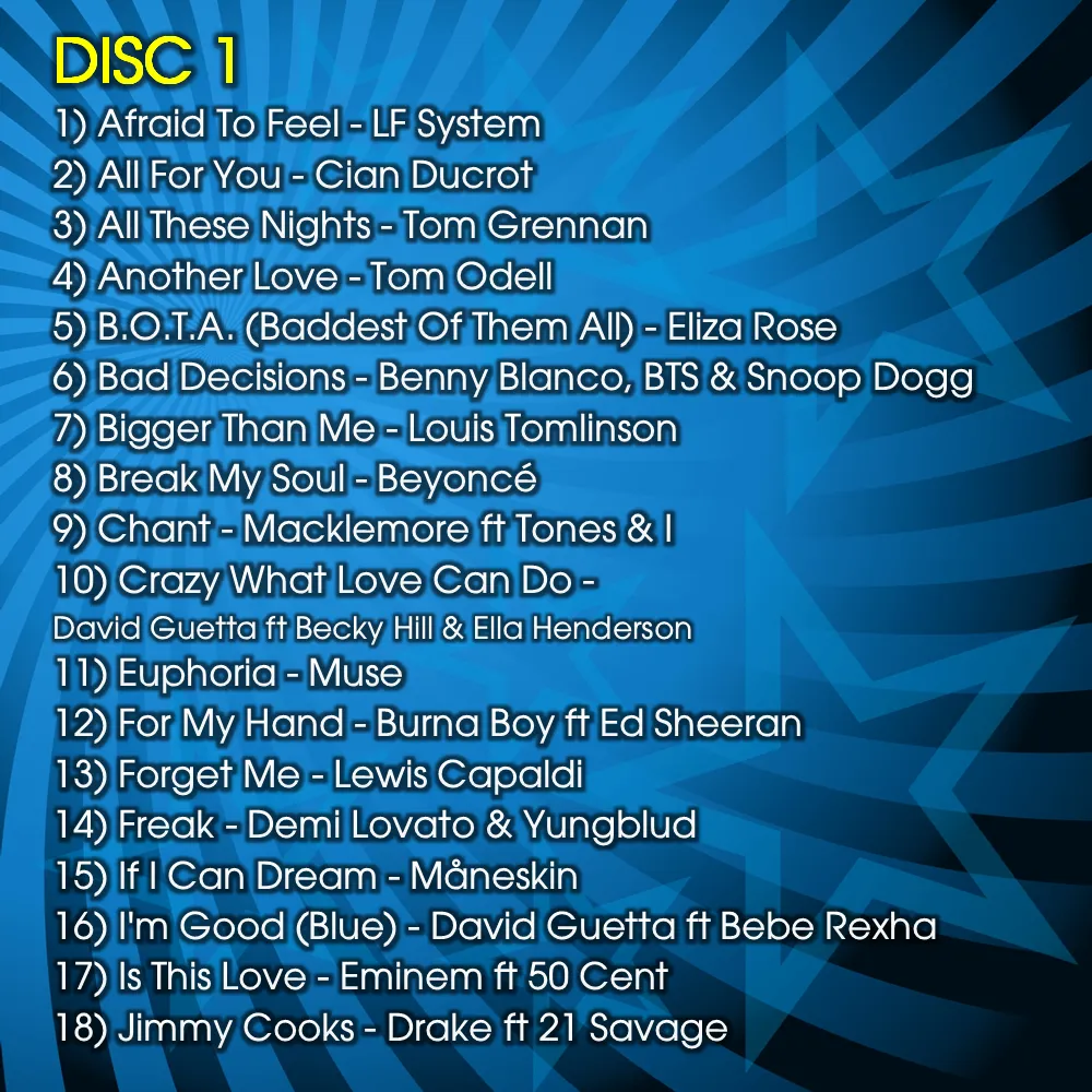 Mr Entertainer Karaoke Chart Hits Update - Autumn 2022