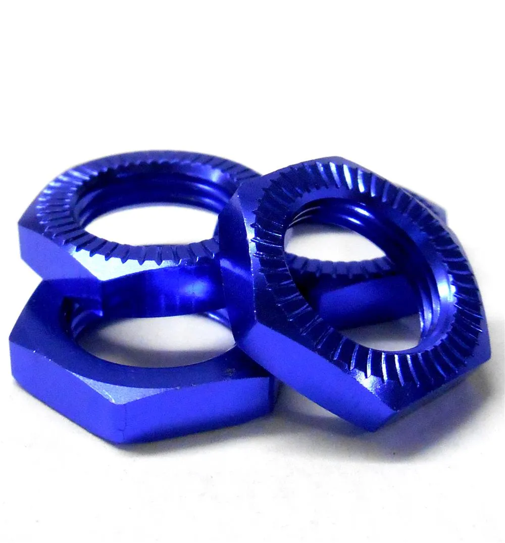 N10174NB 1/8 RC M12 17mm Hex Alloy Wheel Nuts Only 12mm Nut Navy Blue x 4