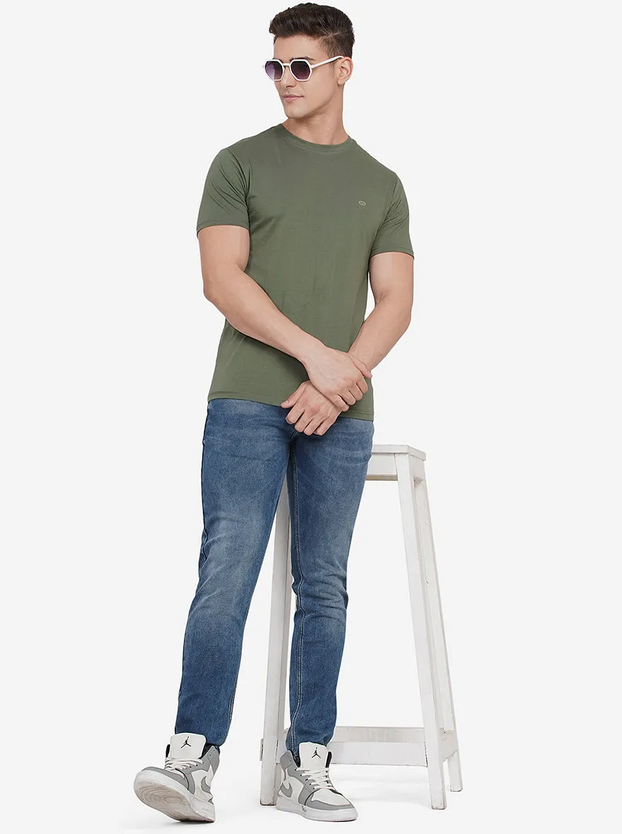 Navy Blue Washed Slim Fit Jeans | JadeBlue