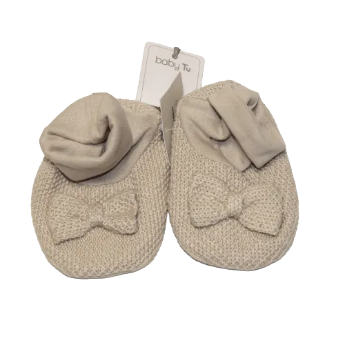 Neutral Bow Pram Shoes